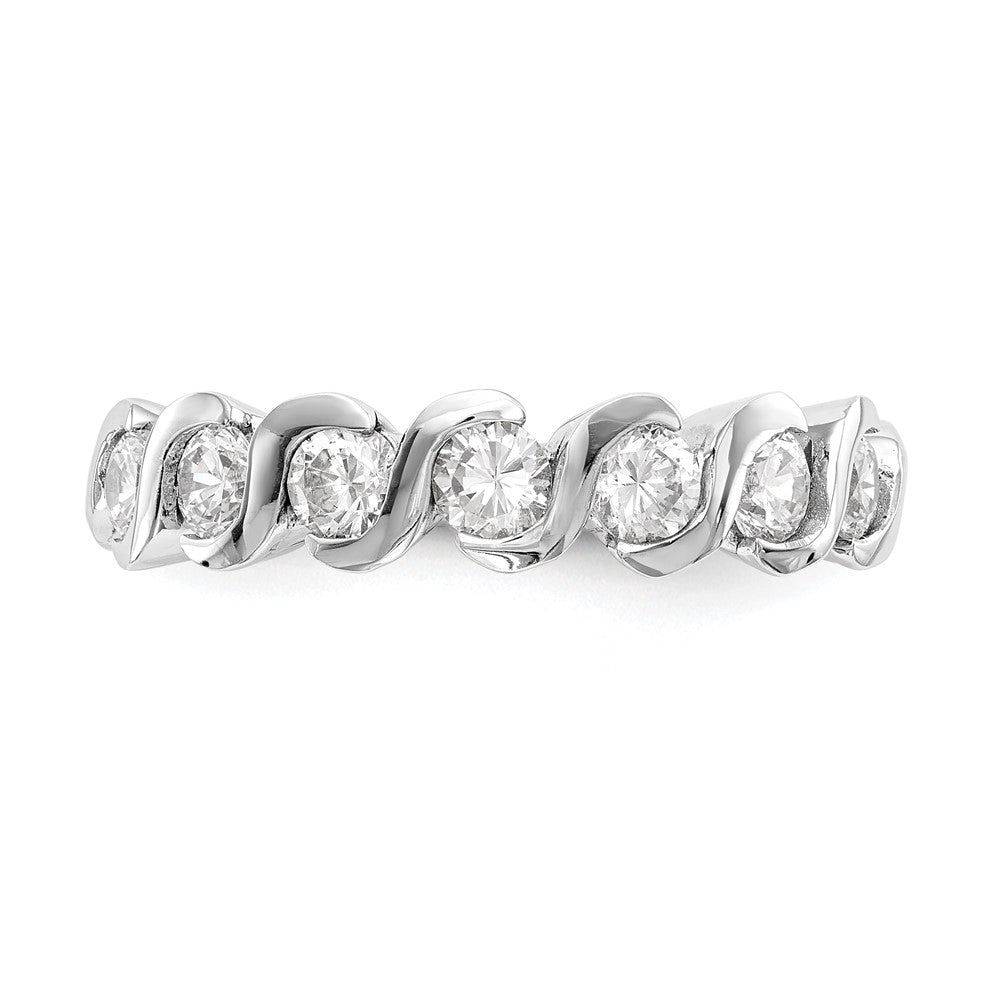 14K Weißgold Ehering mit natürlichen Diamanten, 0,245 ct Gesamtgewicht