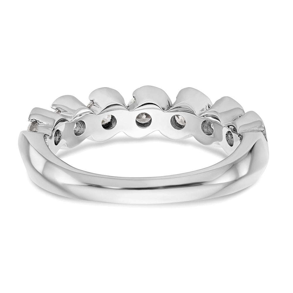 14K Weißgold Ehering mit natürlichen Diamanten, 0,245 ct Gesamtgewicht