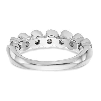 14K Weißgold Ehering mit natürlichen Diamanten, 0,245 ct Gesamtgewicht