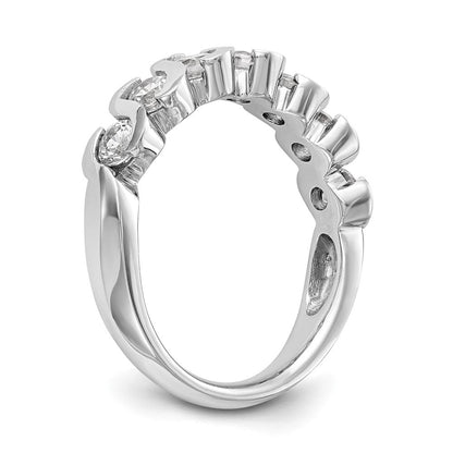 14K Weißgold Ehering mit natürlichen Diamanten, 0,245 ct Gesamtgewicht