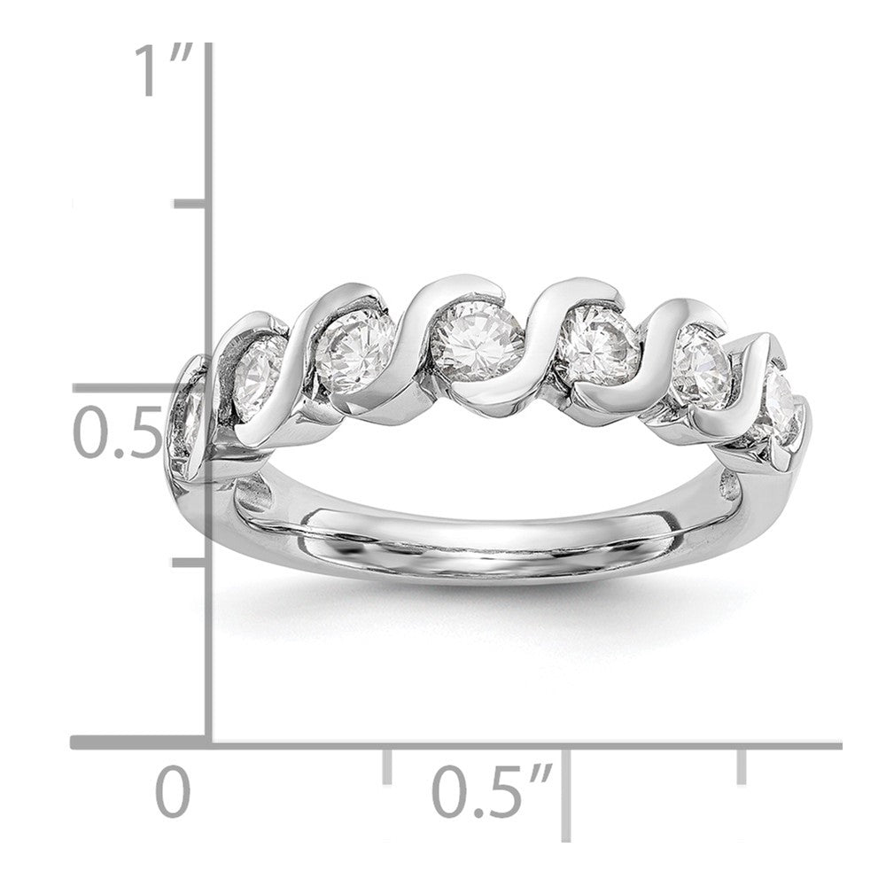 14K Weißgold Ehering mit natürlichen Diamanten, 0,245 ct Gesamtgewicht