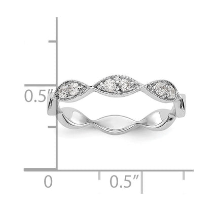 14K Weißgold Ehering für Damen mit natürlichen Diamanten