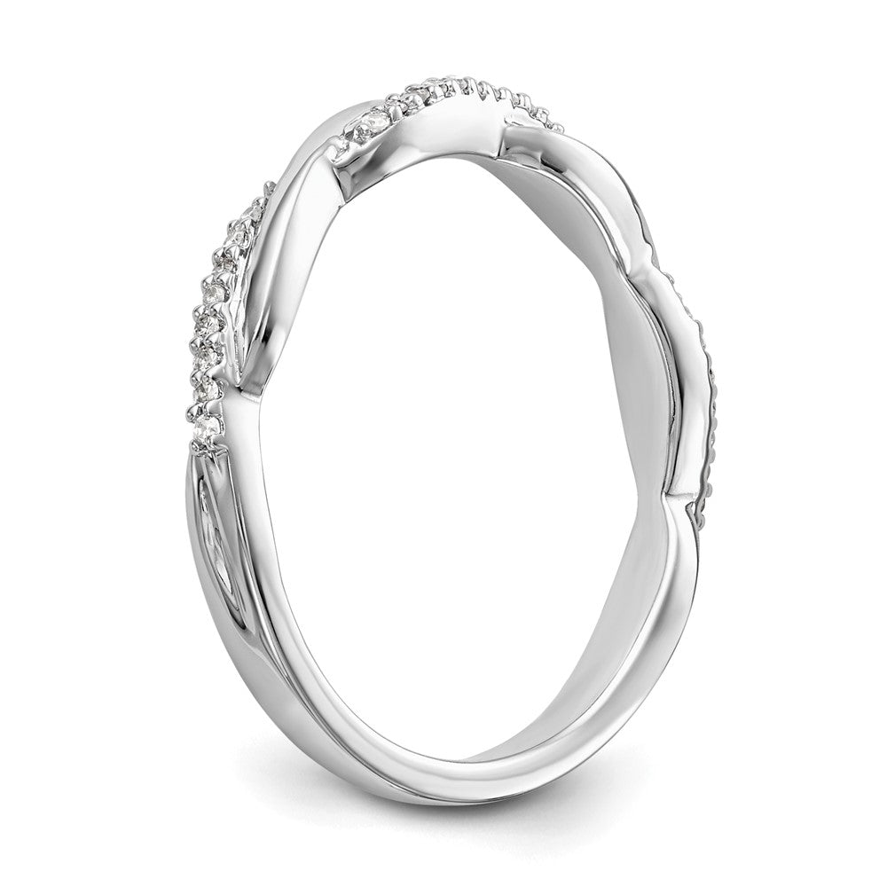 14K Weißgold Ring mit echten Diamanten
