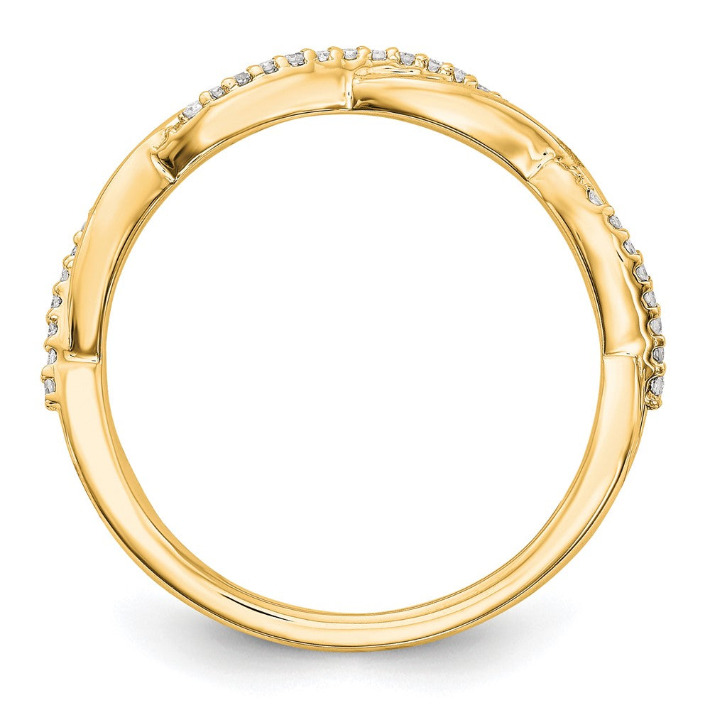 14K Gelbgold Ring mit echten Diamanten