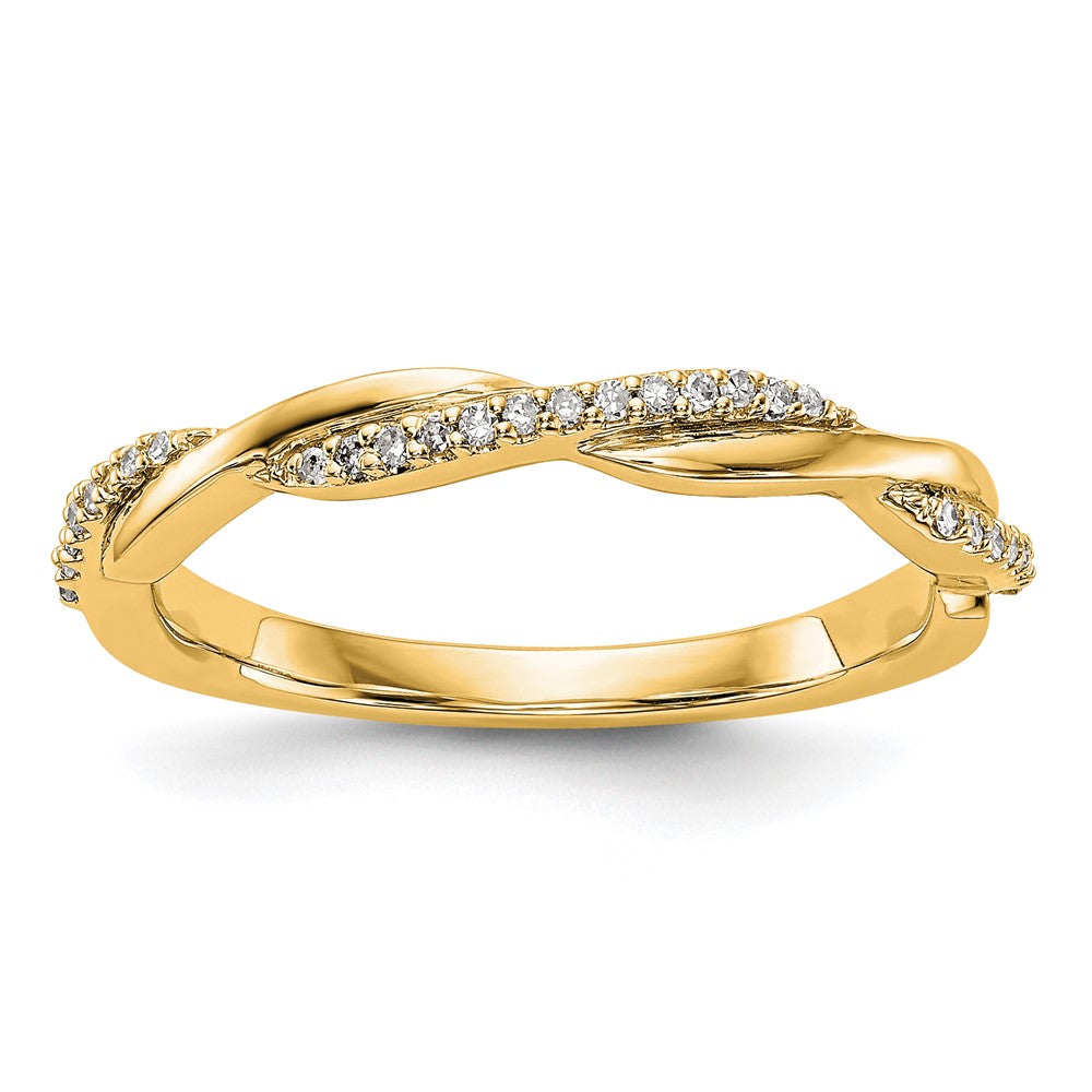 14K Gelbgold Ring mit echten Diamanten