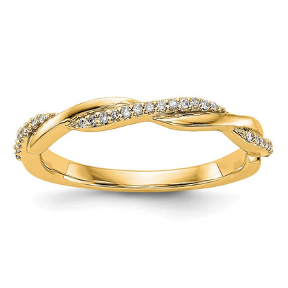14K Gelbgold Ring mit echten Diamanten