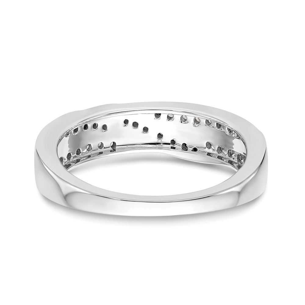 14K Weißgold Ehering mit natürlichen Diamanten 0,268 ct