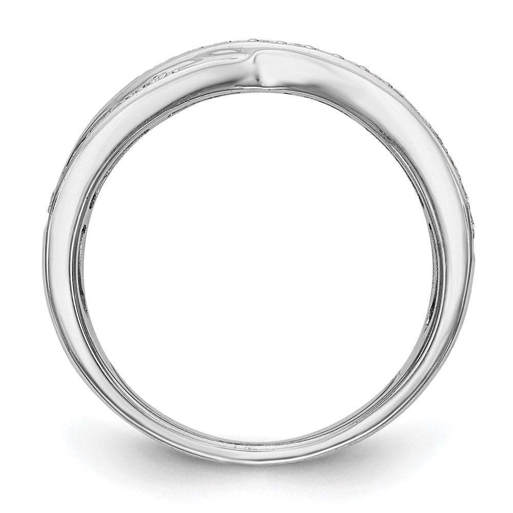 14K Weißgold Ehering mit natürlichen Diamanten, 0,248 ct. Gesamtgewicht