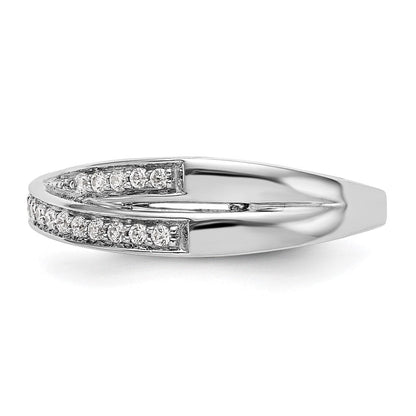 14K Weißgold Ehering mit natürlichen Diamanten, 0,248 ct. Gesamtgewicht