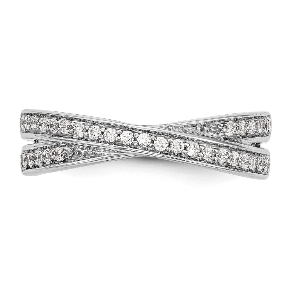 14K Weißgold Ehering mit natürlichen Diamanten, 0,248 ct. Gesamtgewicht