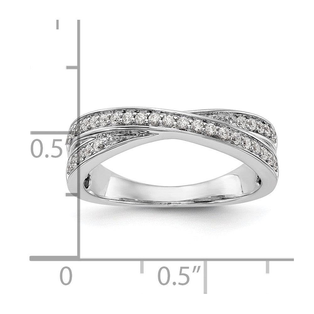 14K Weißgold Ehering mit natürlichen Diamanten, 0,248 ct. Gesamtgewicht