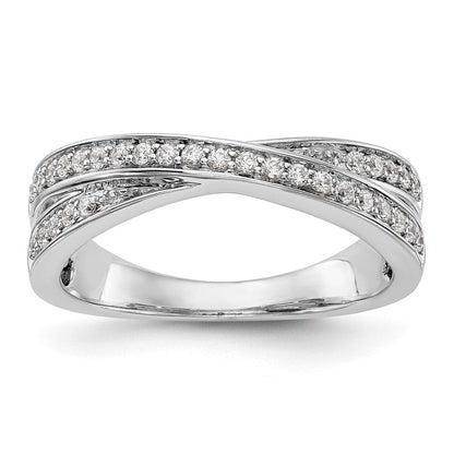 14K Weißgold Ehering mit natürlichen Diamanten, 0,248 ct. Gesamtgewicht