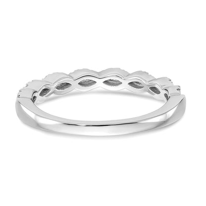 14K Weißgold Ehering mit natürlichen Diamanten, 0,165 ct Gesamtgewicht