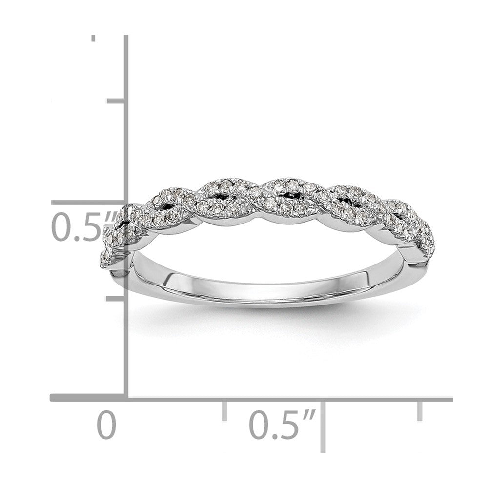 14K Weißgold Ehering mit natürlichen Diamanten, 0,165 ct Gesamtgewicht