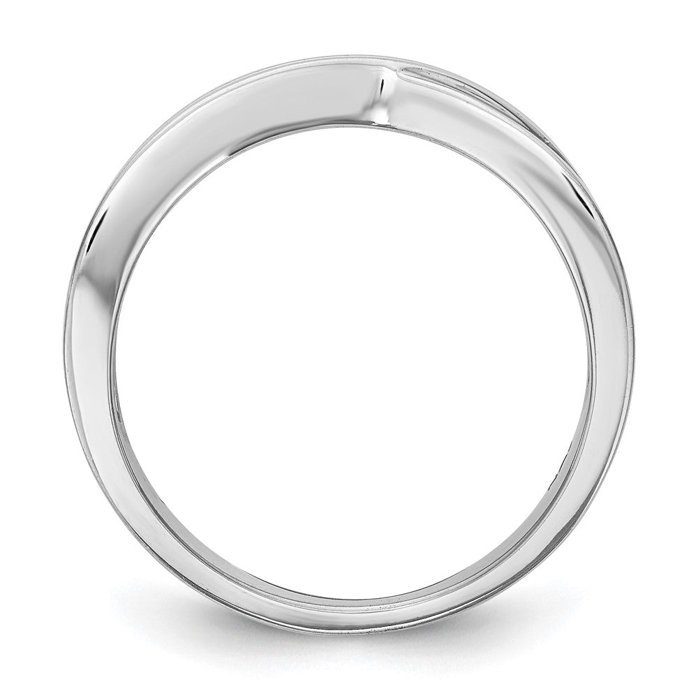14K Weißgold Ehering mit natürlichen Diamanten 0,19 ct Gesamtgewicht