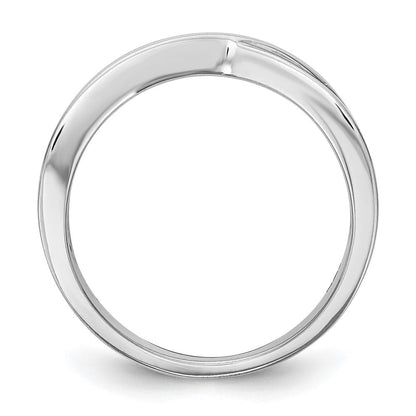 14K Weißgold Ehering mit natürlichen Diamanten 0,19 ct Gesamtgewicht