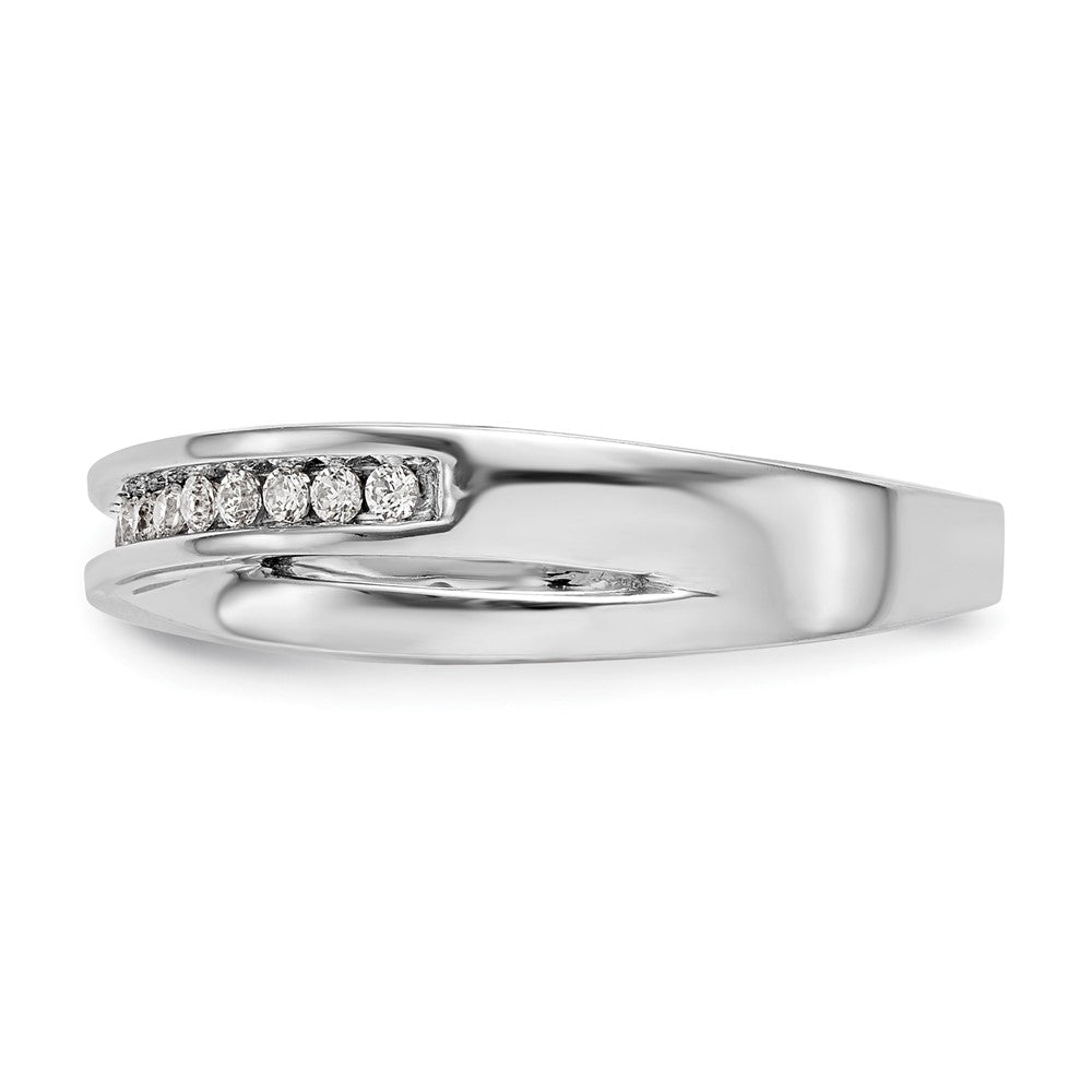14K Weißgold Ehering mit natürlichen Diamanten 0,19 ct Gesamtgewicht