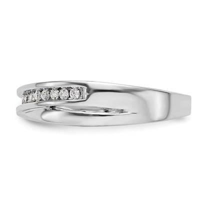14K Weißgold Ehering mit natürlichen Diamanten 0,19 ct Gesamtgewicht
