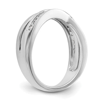 14K Weißgold Ehering mit natürlichen Diamanten 0,19 ct Gesamtgewicht