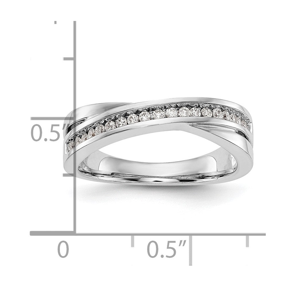14K Weißgold Ehering mit natürlichen Diamanten 0,19 ct Gesamtgewicht