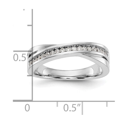14K Weißgold Ehering mit natürlichen Diamanten 0,19 ct Gesamtgewicht