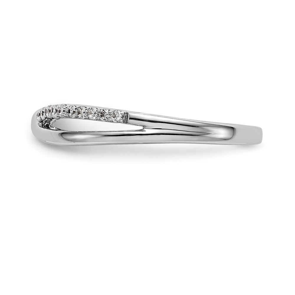 14K Weißgold Ring mit echten Diamanten