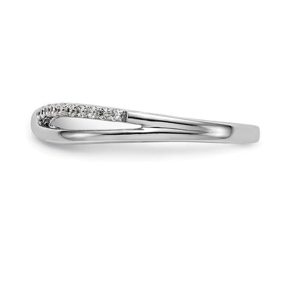 14K Weißgold Ring mit echten Diamanten