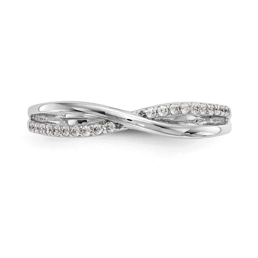 14K Weißgold Ehering mit natürlichen Diamanten