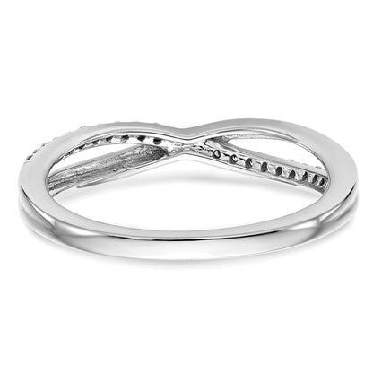 14K Weißgold Ring mit echten Diamanten