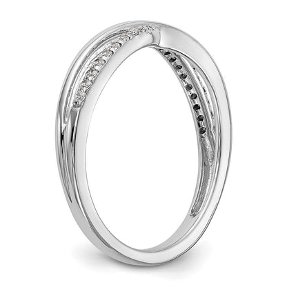 14K Weißgold Ring mit echten Diamanten