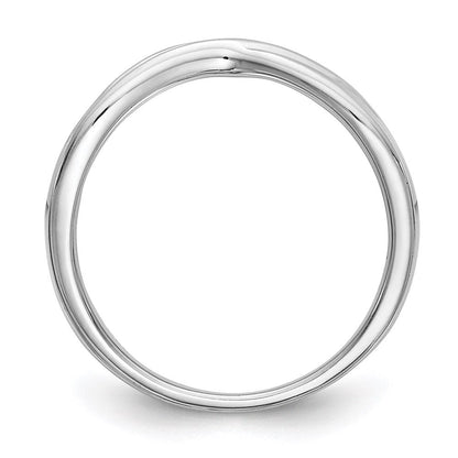 14K Weißgold Ehering mit natürlichen Diamanten, 0,195 ct