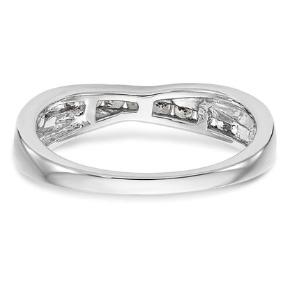 14K Weißgold Ehering mit natürlichen Diamanten, 0,195 ct