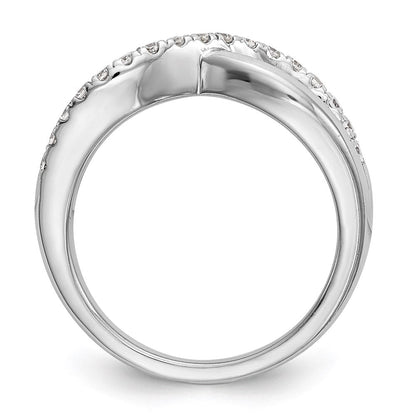 14K Weißgold Ehering für Damen mit natürlichen Diamanten