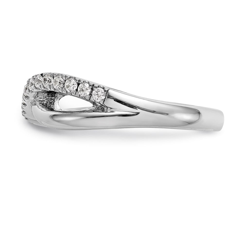 14K Weißgold Ehering für Damen mit natürlichen Diamanten
