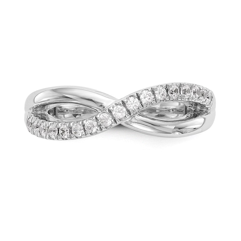 14K Weißgold Ehering für Damen mit natürlichen Diamanten
