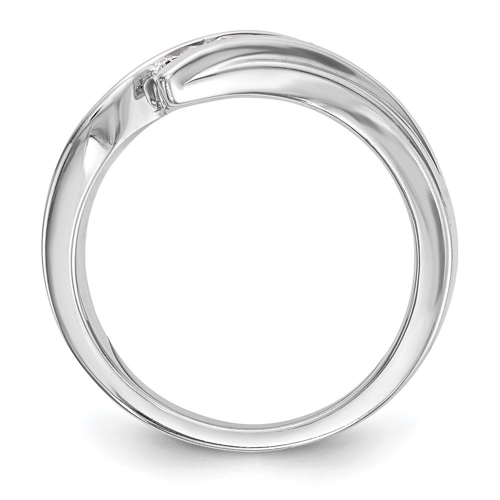 14K Weißgold Dreistein-Ring mit natürlichen Diamanten, 0,33 ct Gesamtgewicht