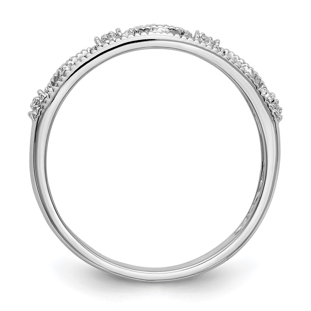 14K Weißgold Ehering mit natürlichen Diamanten