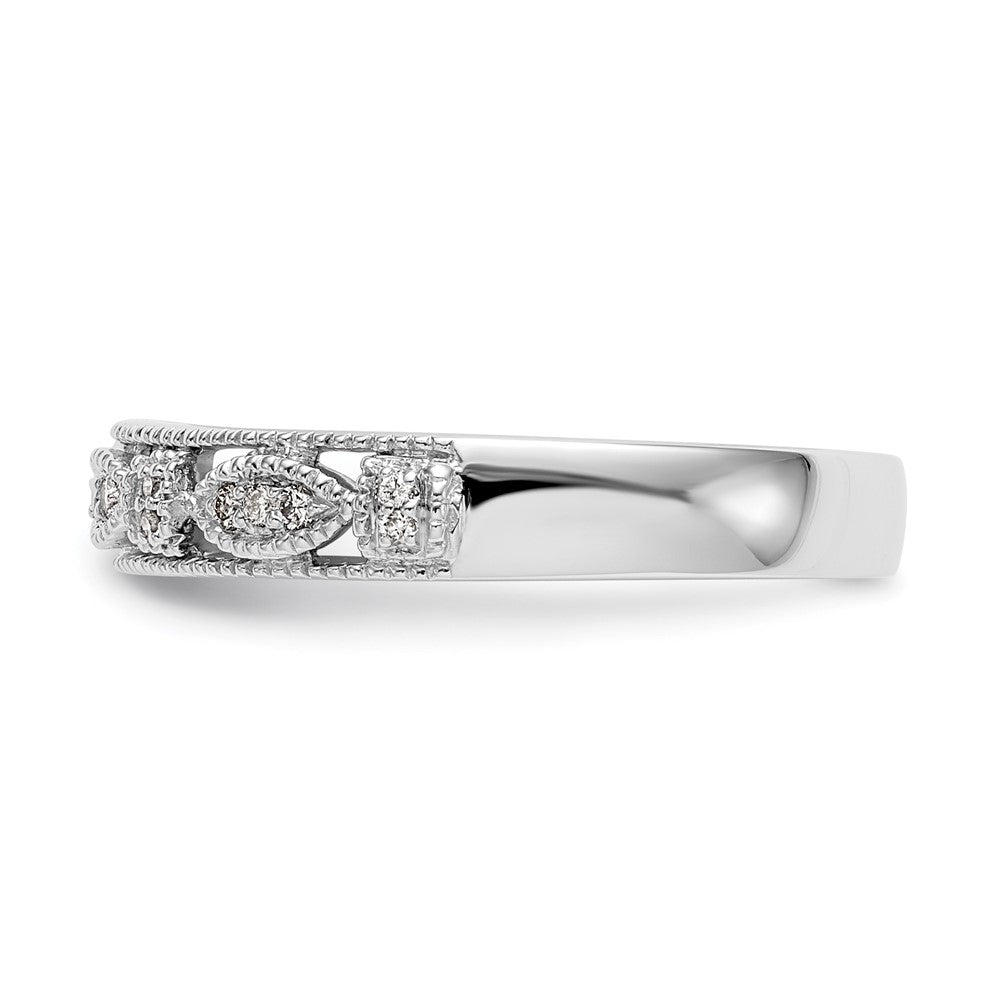 14K Weißgold Ehering mit natürlichen Diamanten