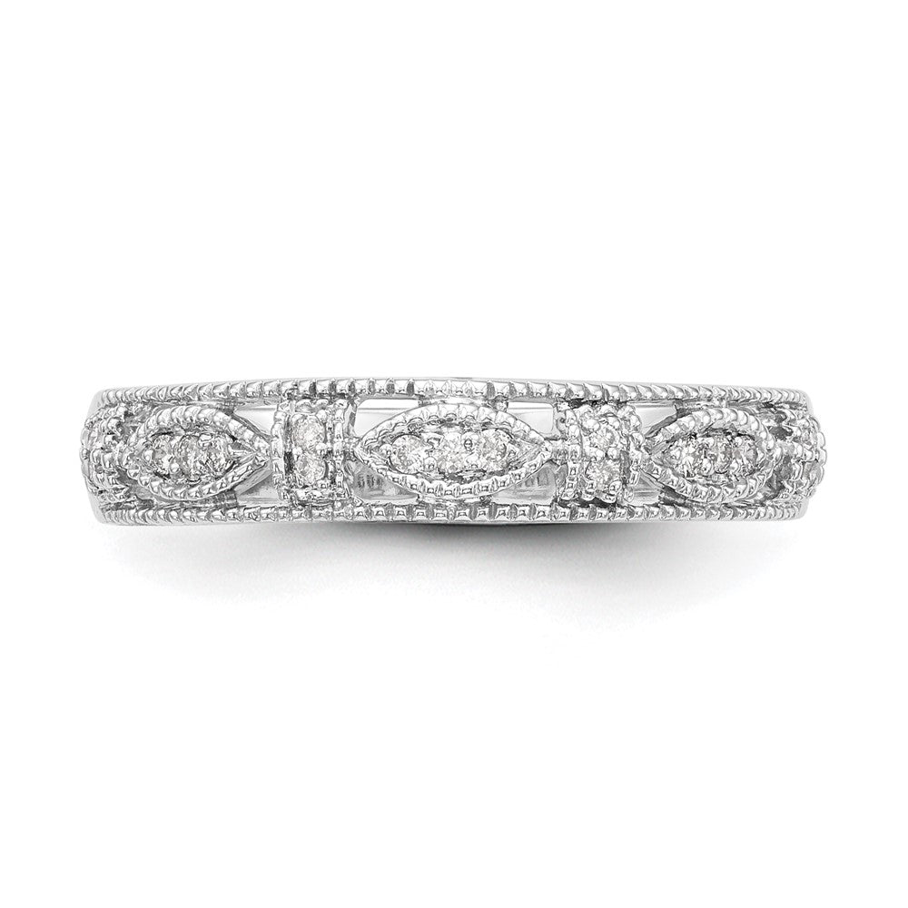 14K Weißgold Ehering mit natürlichen Diamanten