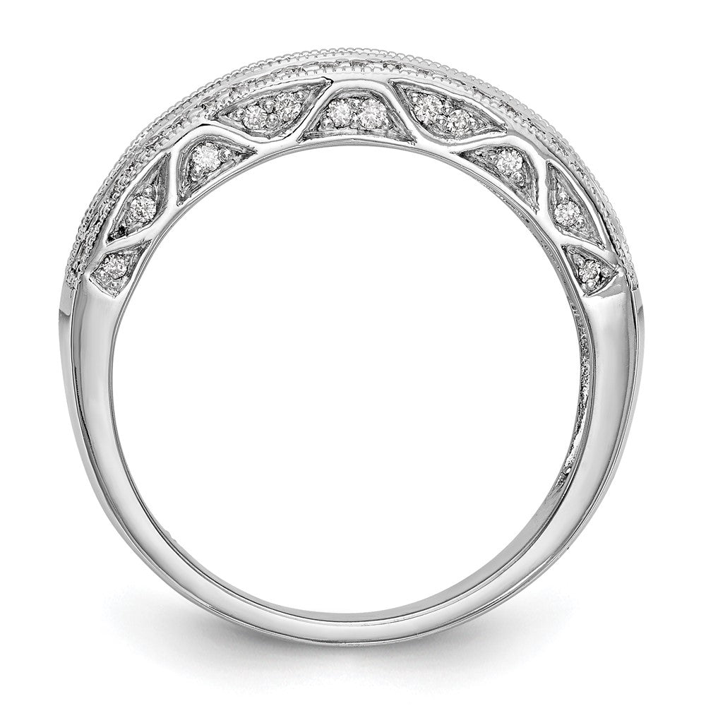 14K Weißgold 3/4 Karat Baguette/round Diamant Komplett Ring