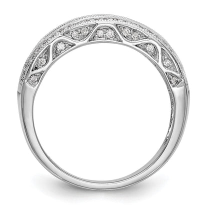 14K Weißgold 3/4 Karat Baguette/round Diamant Komplett Ring