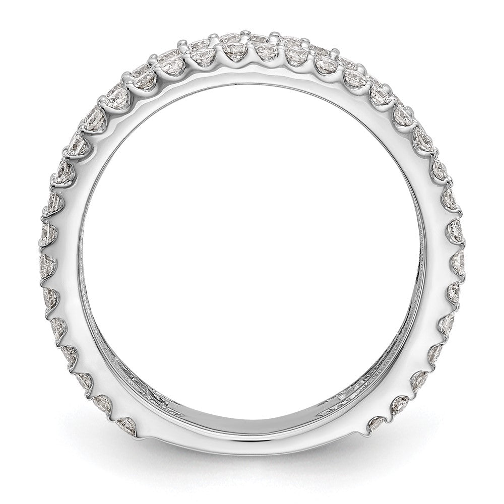 14K Weißgold Ring mit echten Diamanten