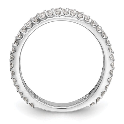 14K Weißgold Ring mit echten Diamanten