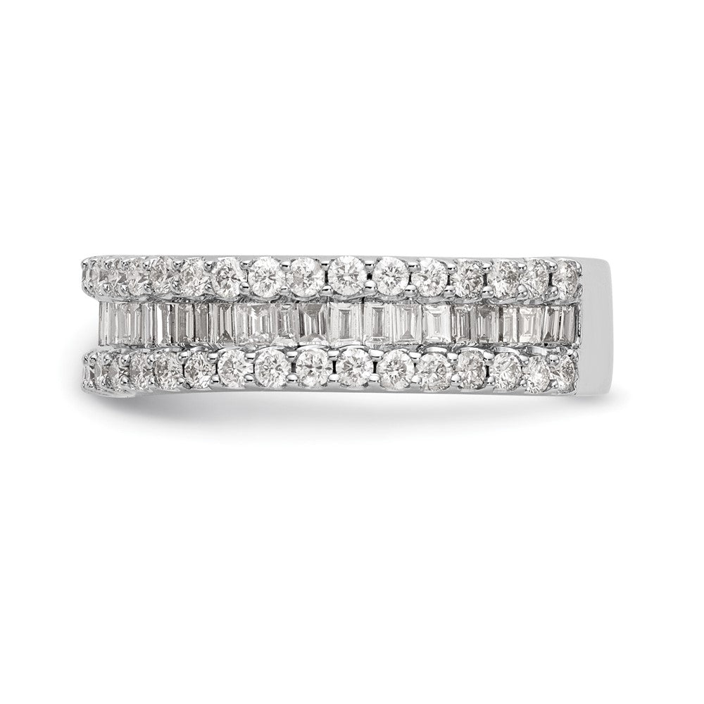 14K Weißgold Ring mit echten Diamanten