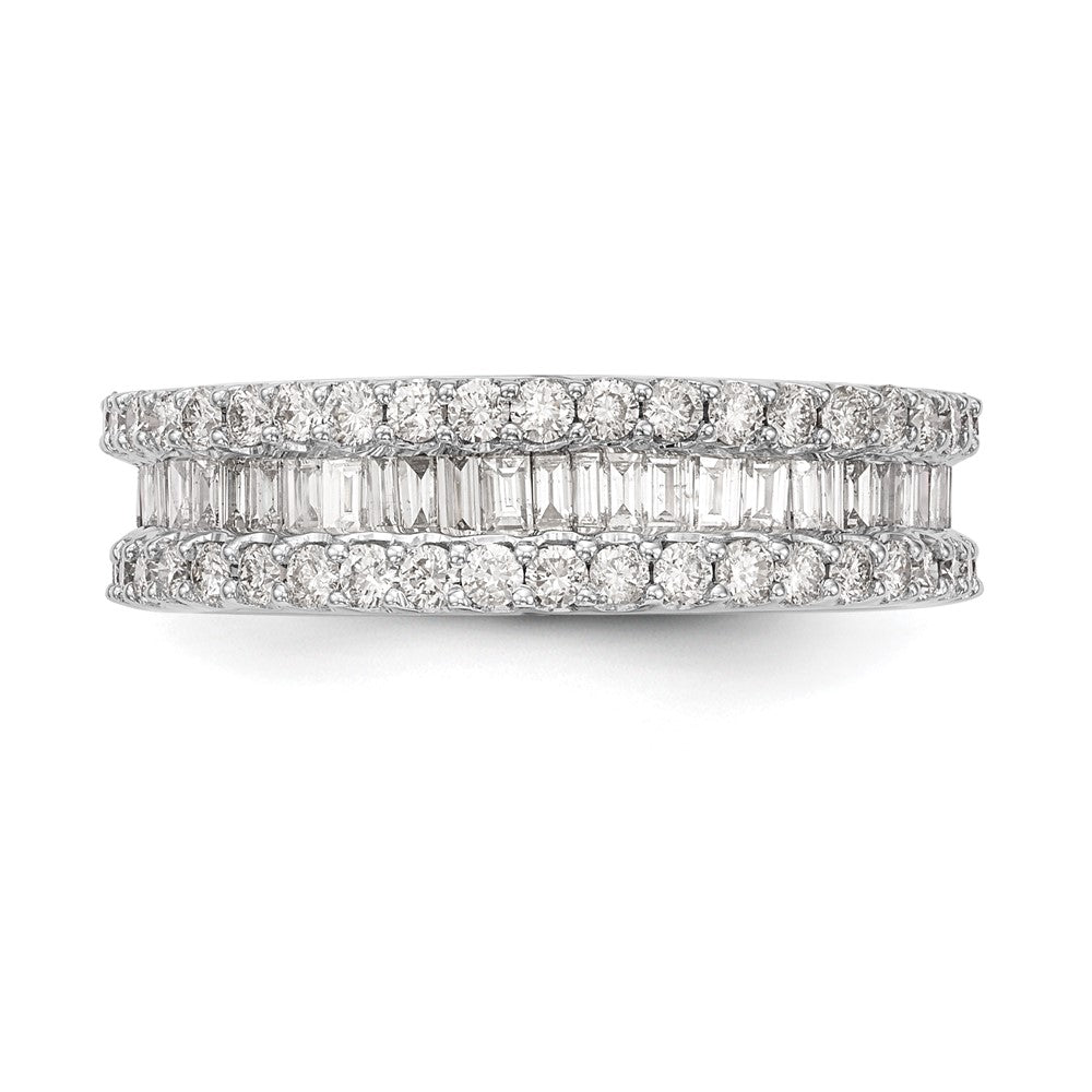 14K Weißgold Ring mit echten Diamanten