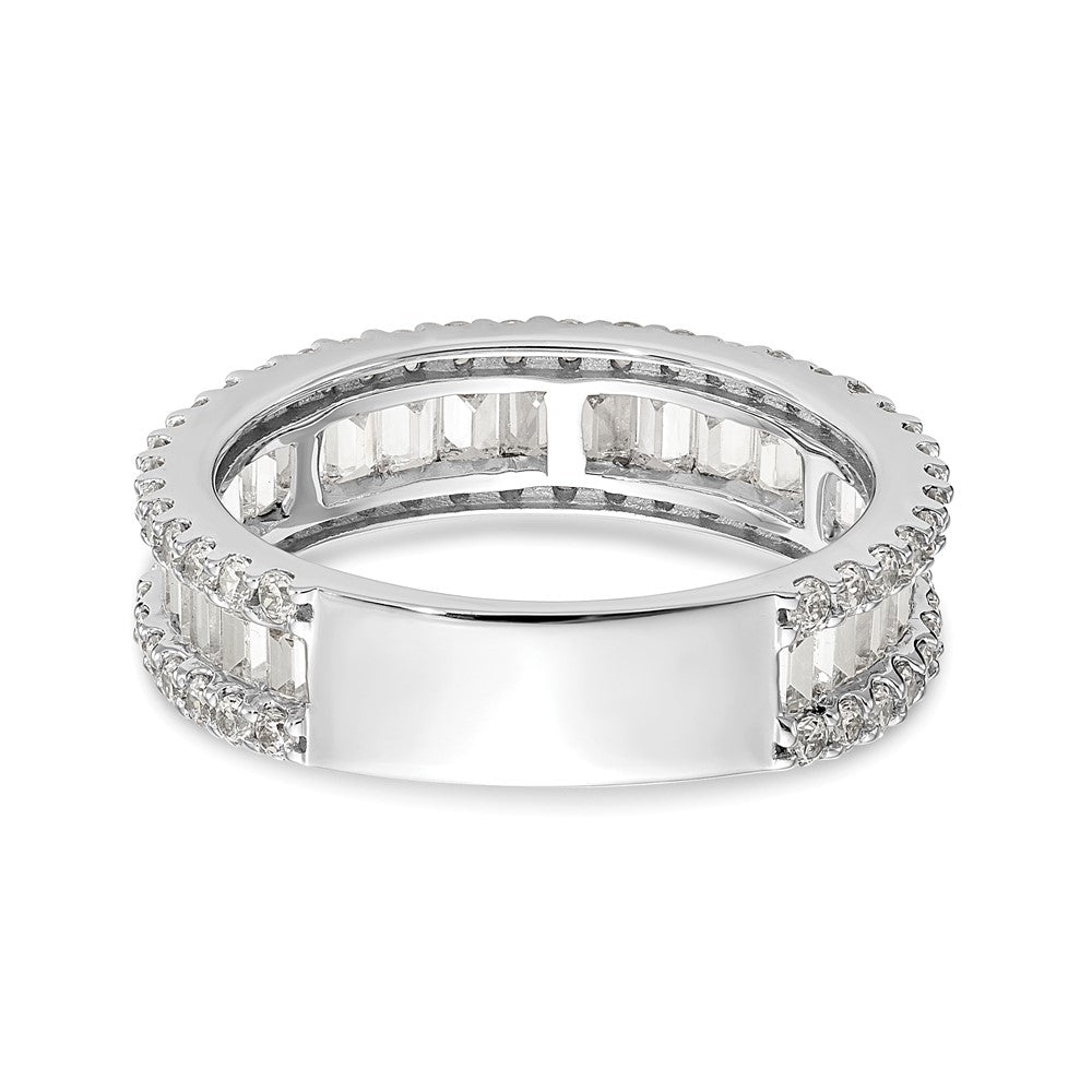 14K Weißgold Ring mit echten Diamanten