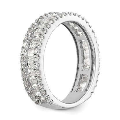 14K Weißgold Ring mit echten Diamanten