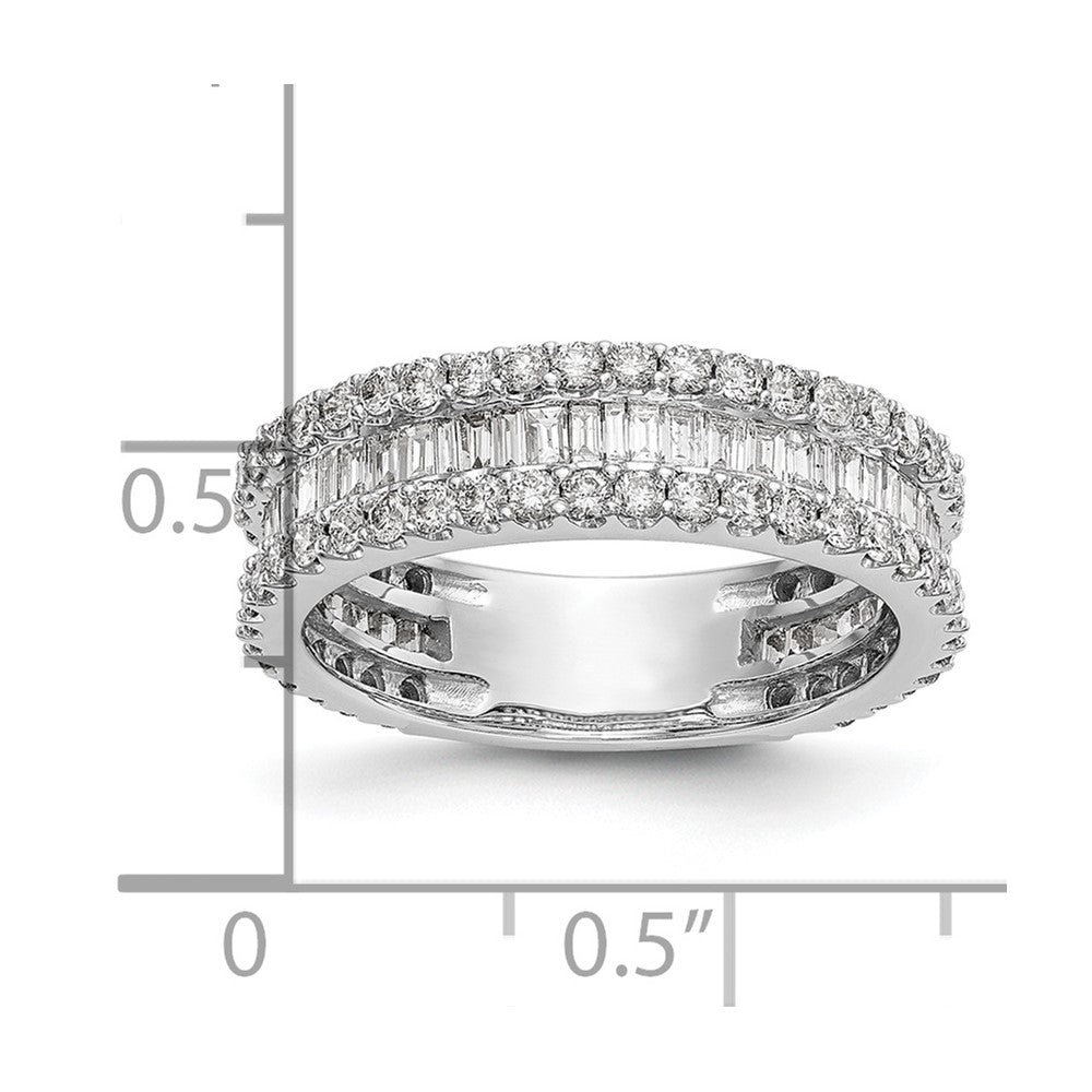 14K Weißgold Ring mit echten Diamanten
