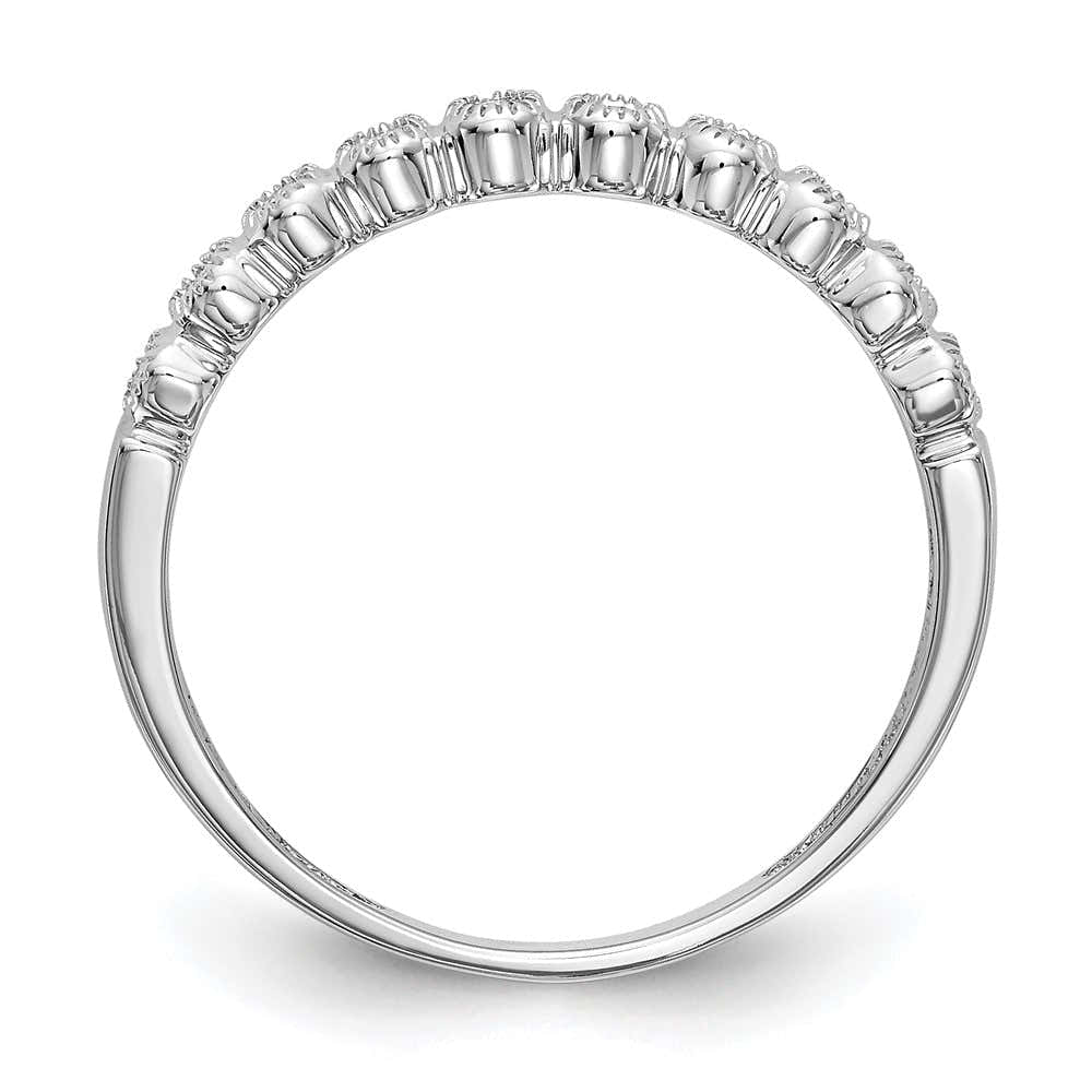 14K Weißgold Ehering für Damen mit natürlichen Diamanten, 0,1 ct Gesamtgewicht