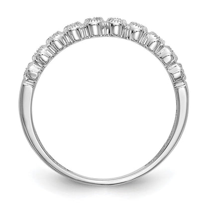 14K Weißgold Ehering für Damen mit natürlichen Diamanten, 0,1 ct Gesamtgewicht